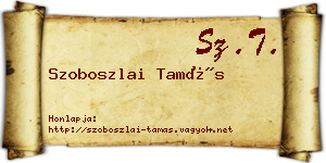 Szoboszlai Tamás névjegykártya